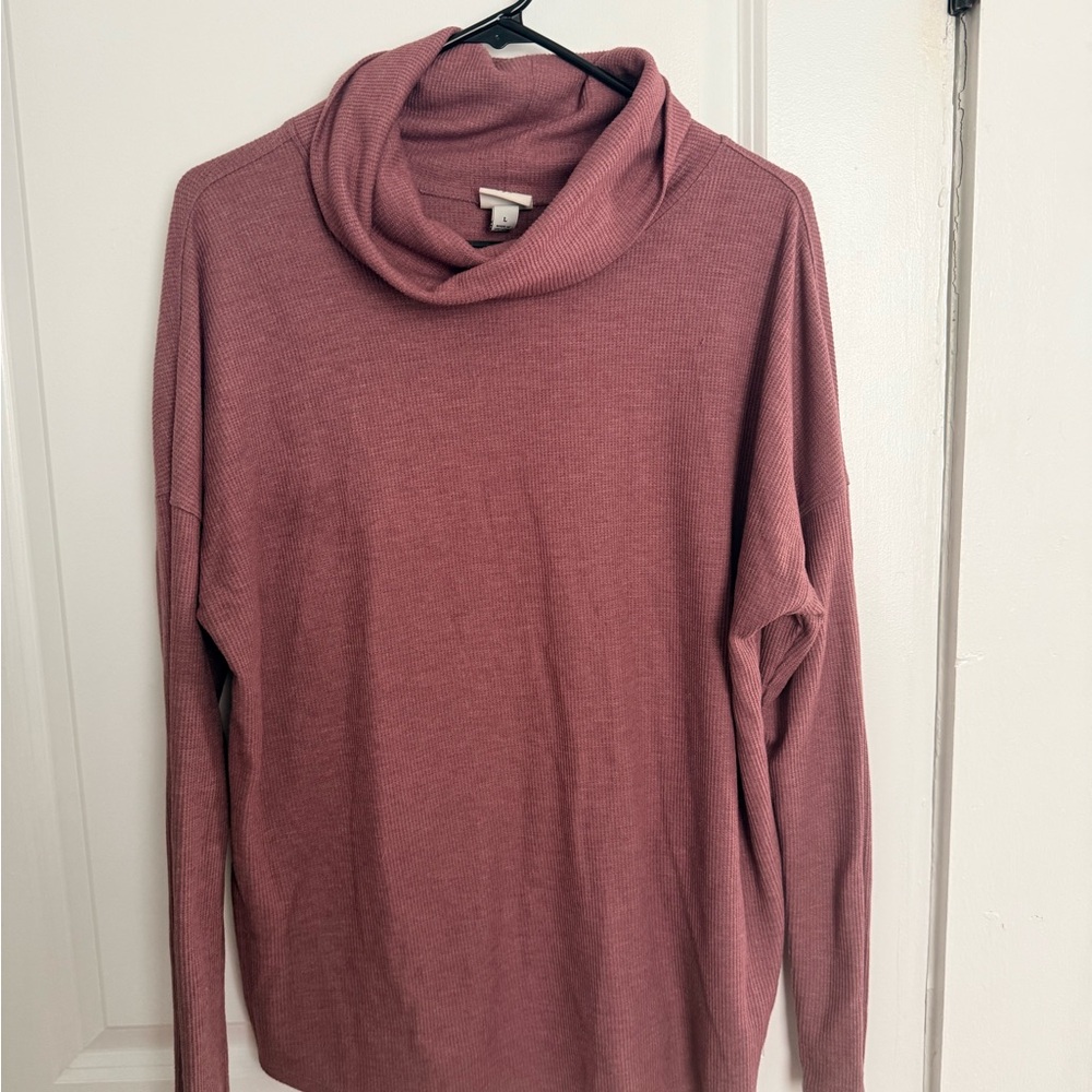 a new day Dusty Rose Cowl Neck Sweater